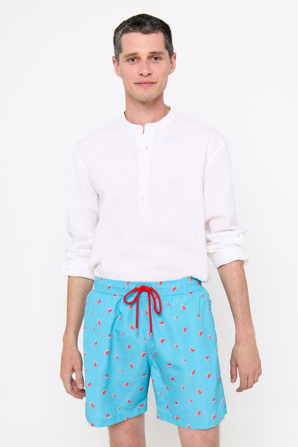 Cortefiel Ba&ntilde;ador estampado sand&iacute;as Azul