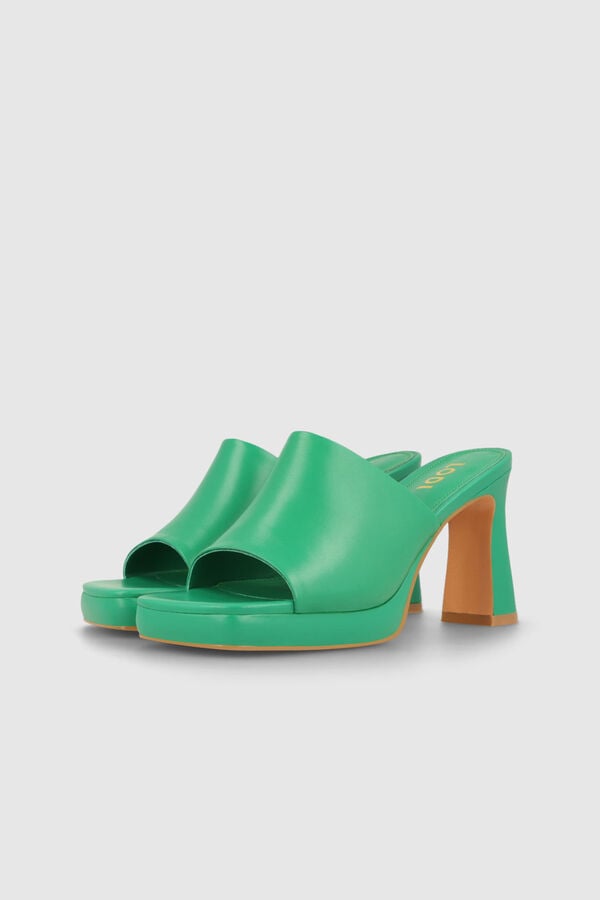 Lodi Sandálias em pele verde Verde