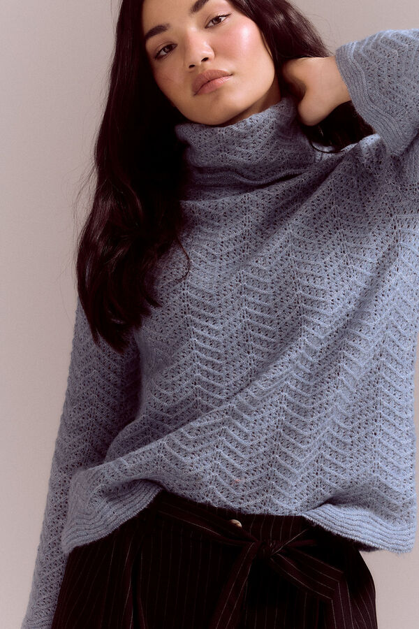 Slowlove Jersey cuello vuelto Azul