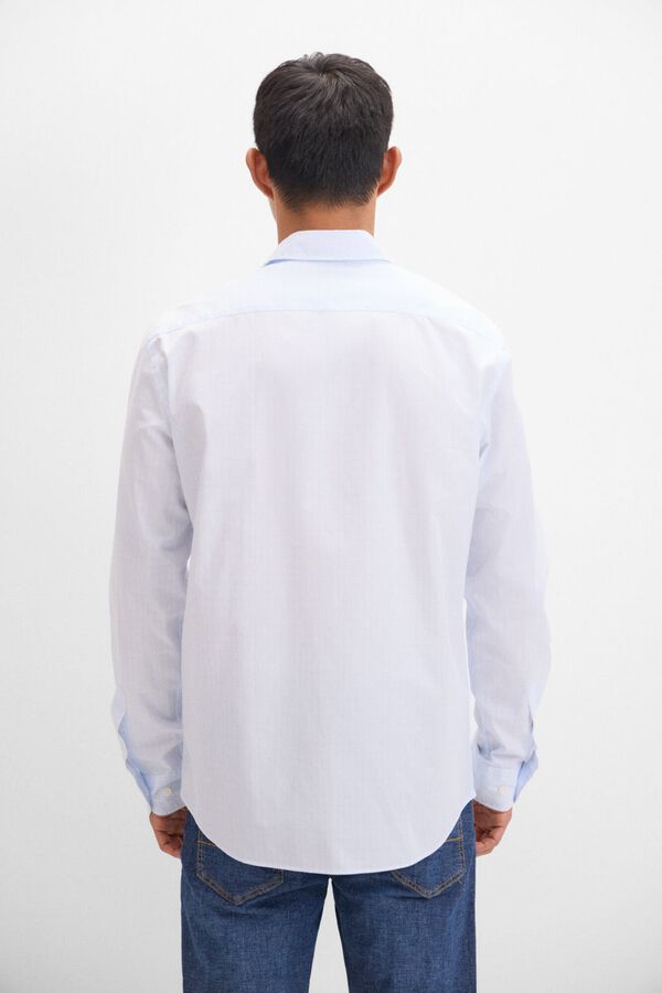 Cortefiel Camisa cuadros popel&iacute;n Azul