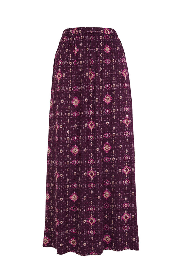 Slowlove Falda mido estampada Estampado morado