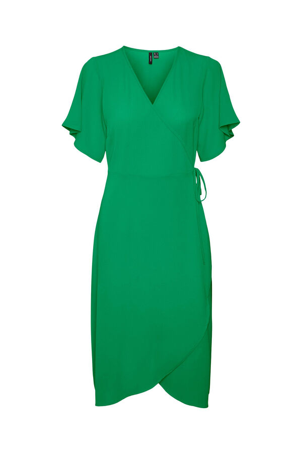 Vero Moda Vestido midi cruzado Verde