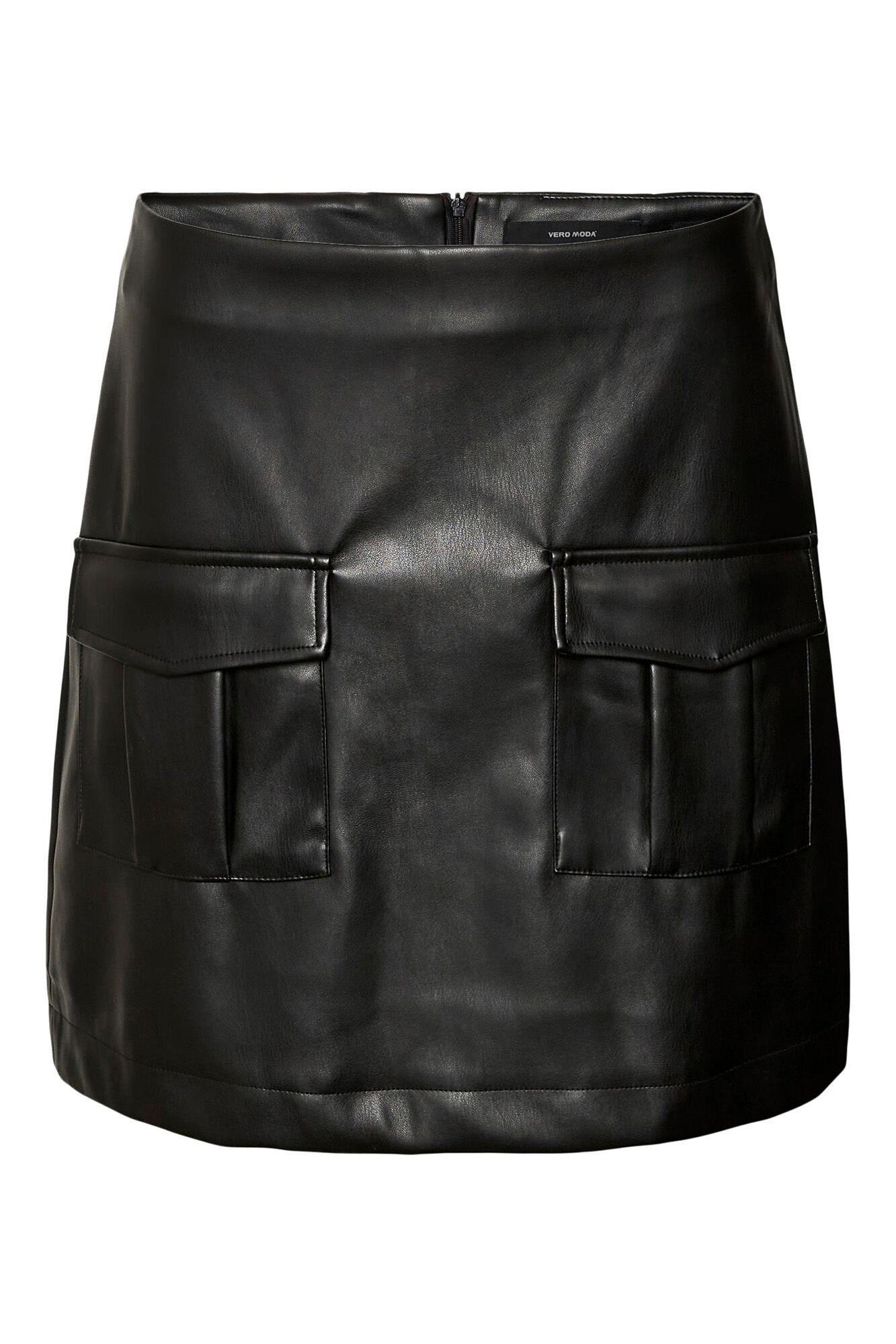 Vero Moda Falda corta efecto piel