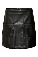 Vero Moda Saia curta efeito pele Preto