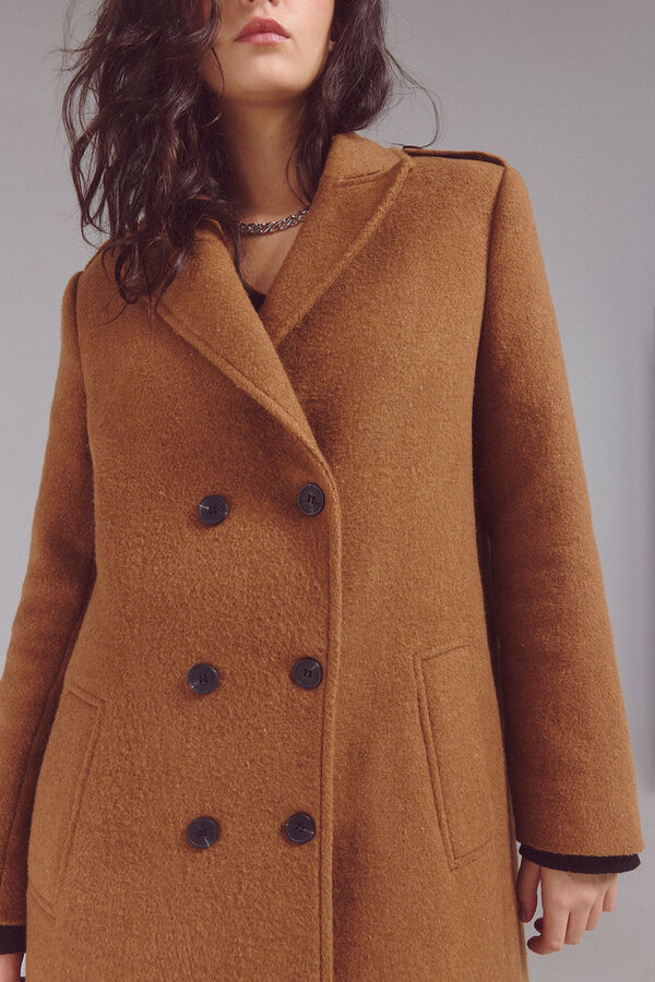 Slowlove Sobretudo comprido Tostado