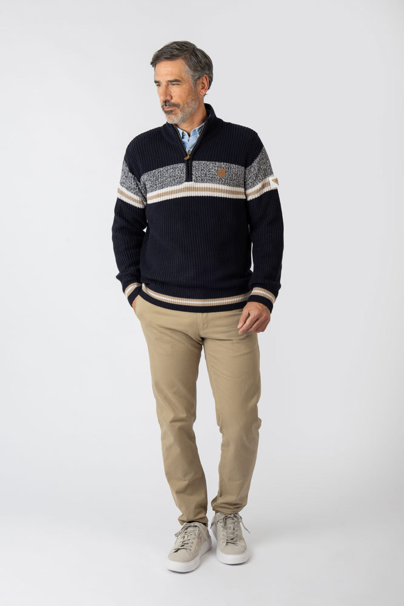 Privata Jersey cuello alzado cremallera