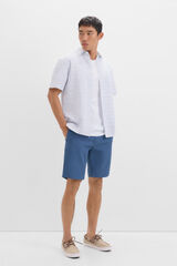 Cortefiel Bermuda chino estampada Azul