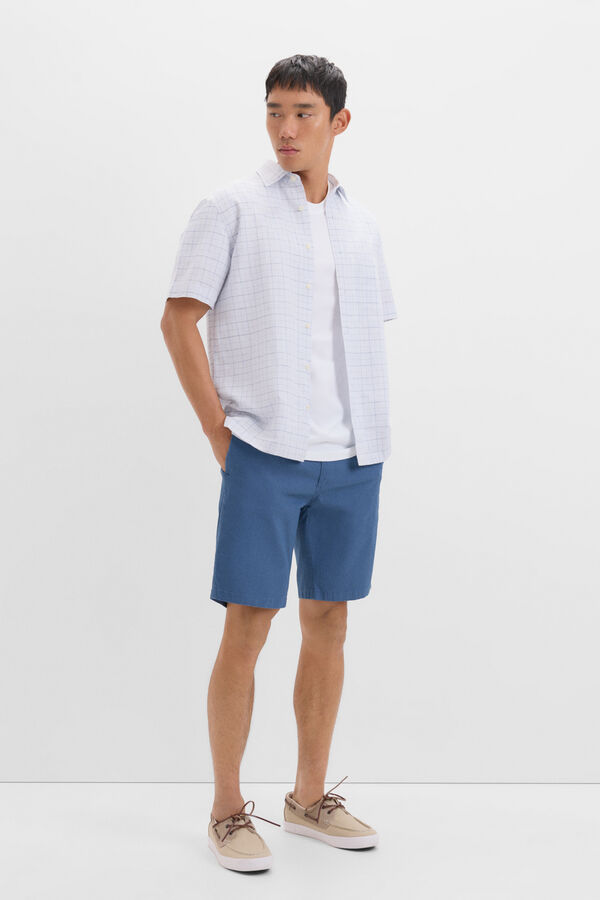 Cortefiel Bermuda chino estampada Azul