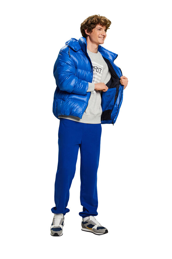 Esprit Sudadera cerrada logo materiales sostenibles Estampado gris