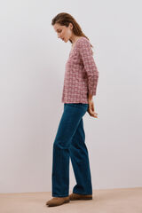 Cortefiel Camiseta fluida com decote em bico Multicolorido