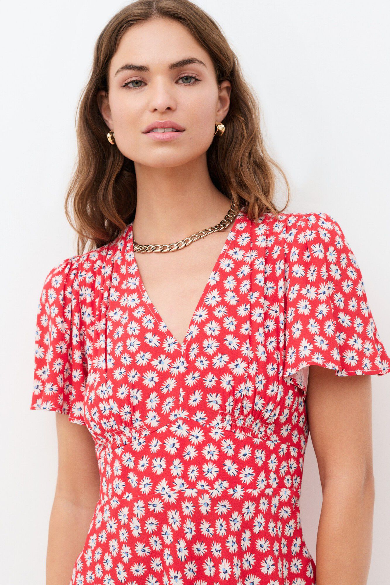 Caroll Vestido curto com estampado floral