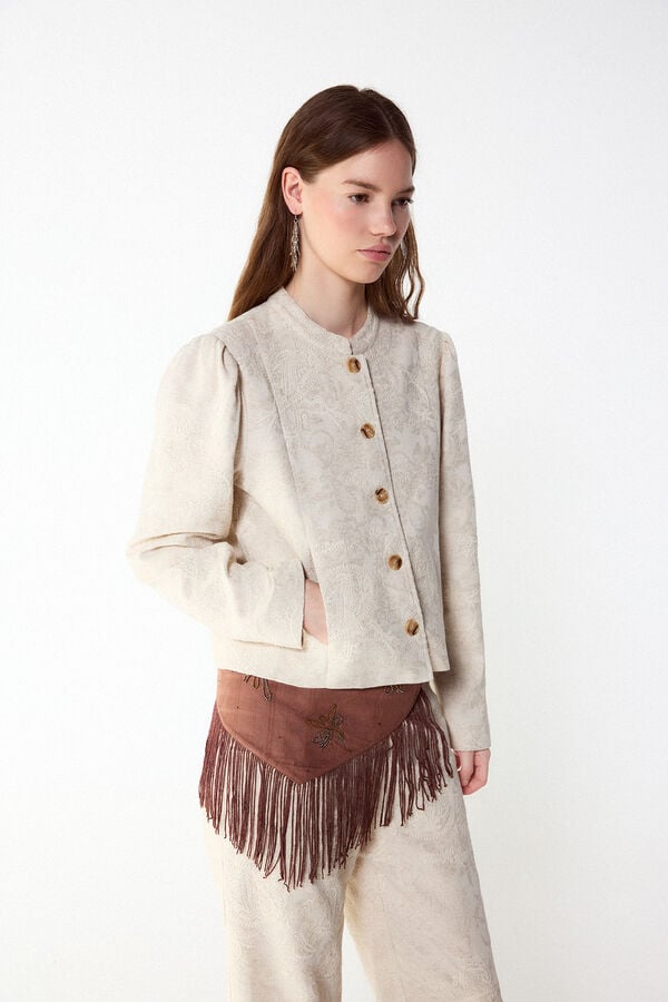 Slowlove Chaqueta bordada Ecru