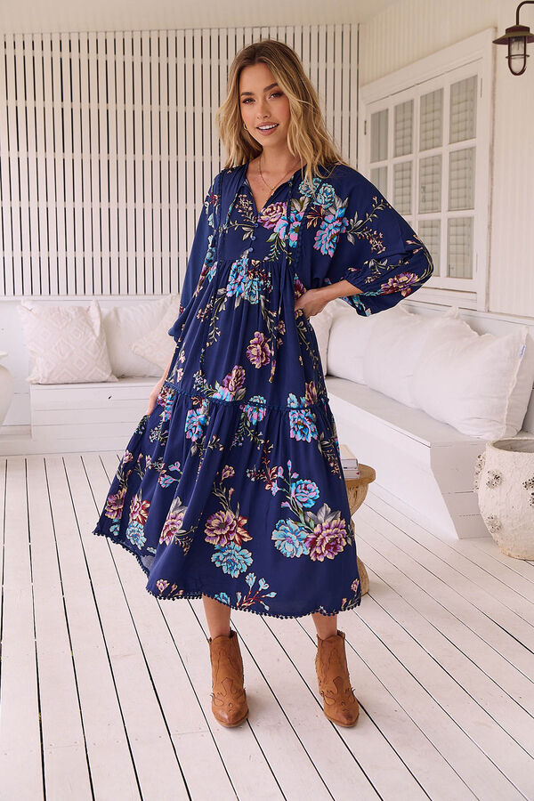 Jaase Vestido midi estampado Palace Azul