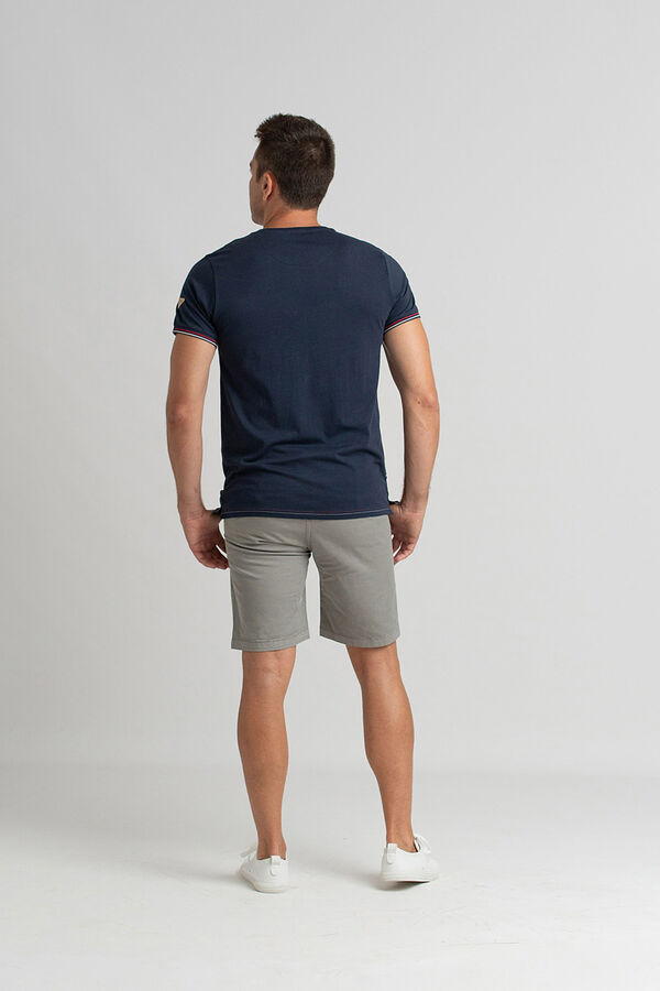 Privata T-shirt de manga curta 100% algod&atilde;o Azul