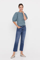 Cortefiel Pantal&oacute;n crop recto Azul