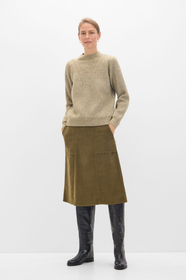 Cortefiel Jersey cuello redondo Gris