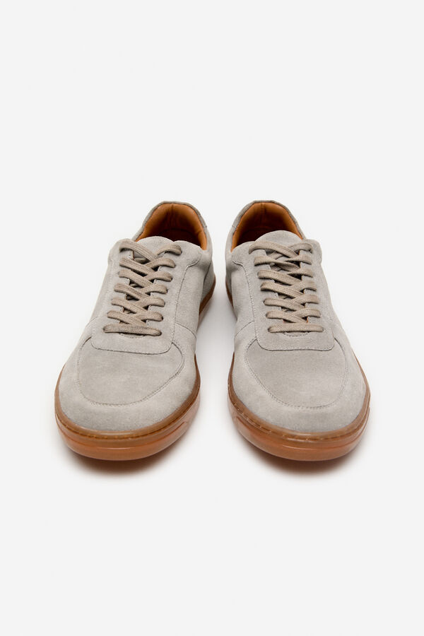 Cortefiel T&ecirc;nis de pele Cinzento