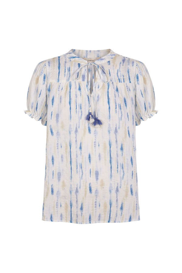 Slowlove Blusa estampada Estampado azul