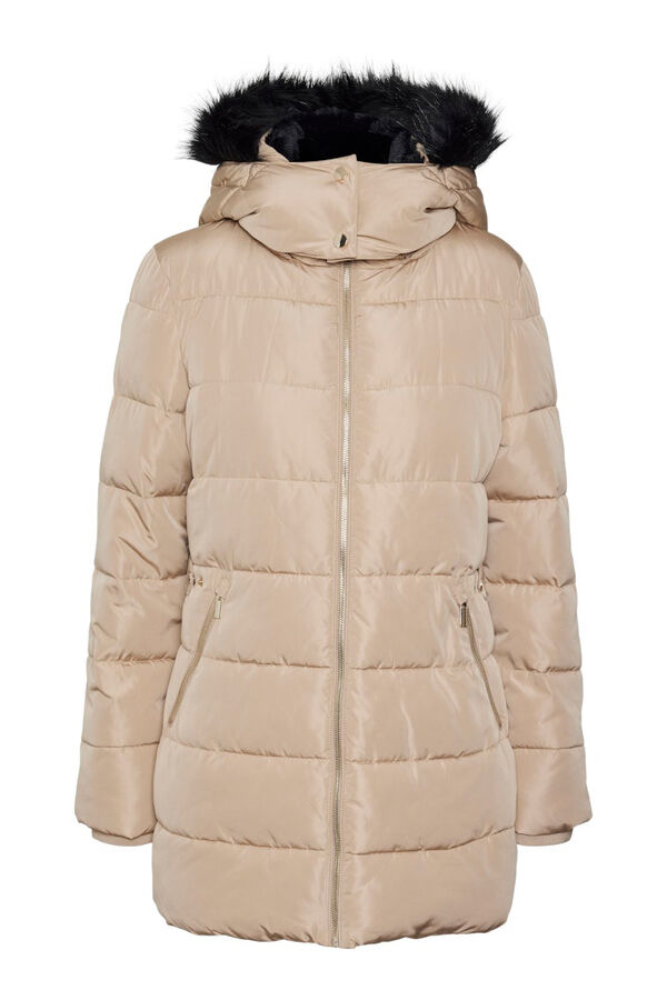 Vero Moda Abrigo midi acolchado Beige