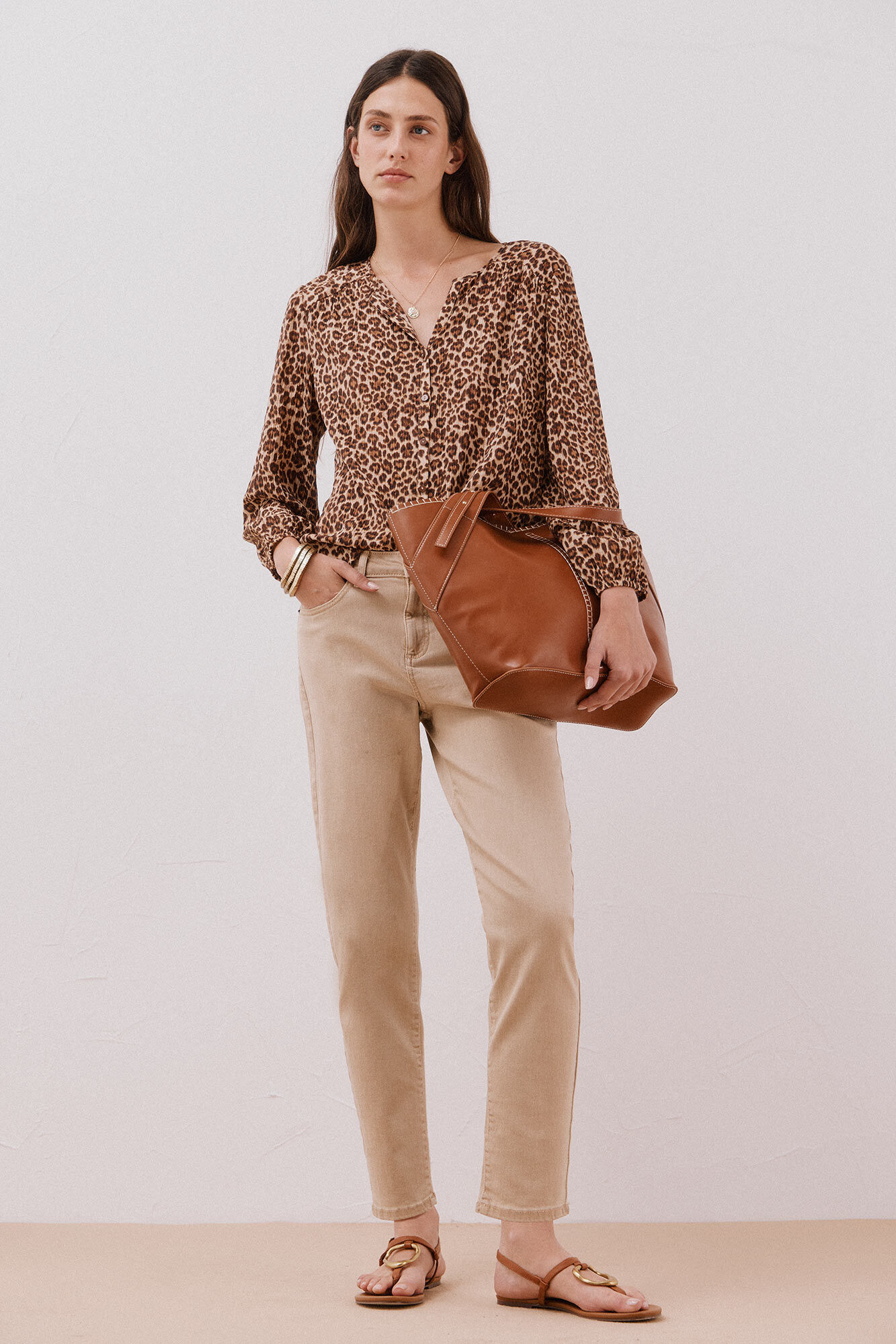 Cortefiel Blusa cuello redondo
