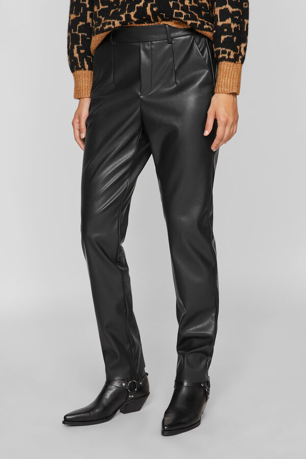 Vila Pantal&oacute;n largo polipiel Negro