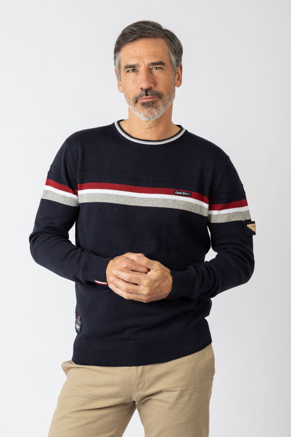 Privata Camisola de gola redonda Azul