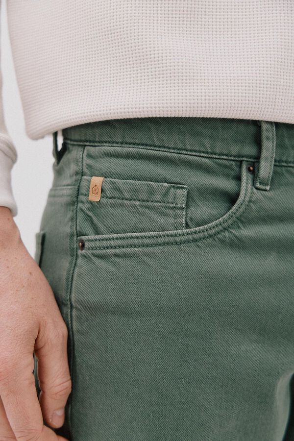 Cortefiel Bermuda denim cor Verde