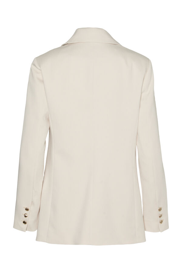 Vero Moda Blazer larga doble botonadura Gris