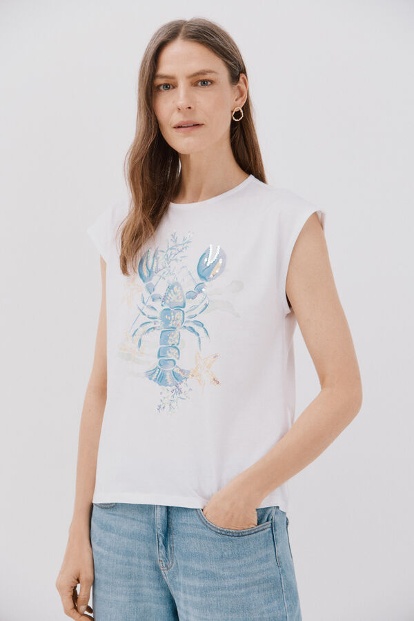 Cortefiel T-shirt estampada Verde