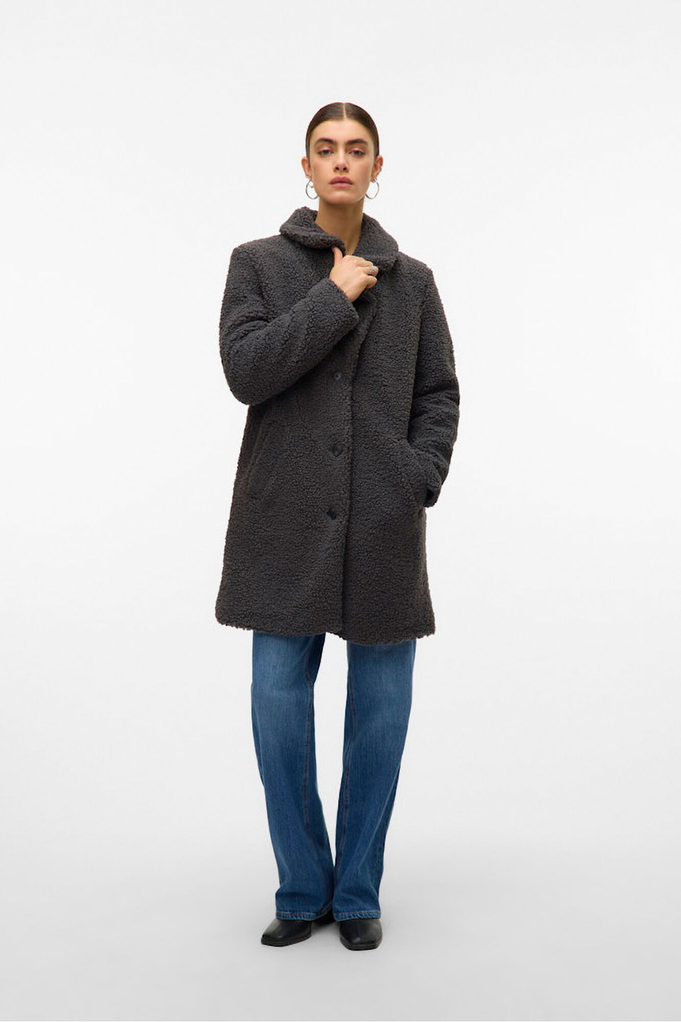 Vero Moda Abrigo de borreguito