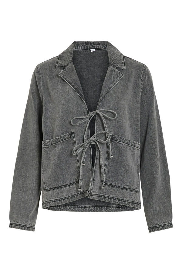 Vila Chaqueta vaquera anudada Gris oscuro