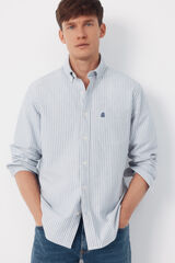 Cortefiel Camisa oxford riscas Azul