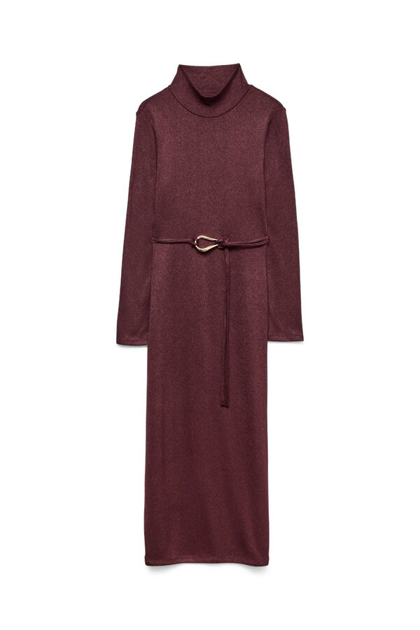 Vero Moda Vestido midi de malha com gola malha Roxo