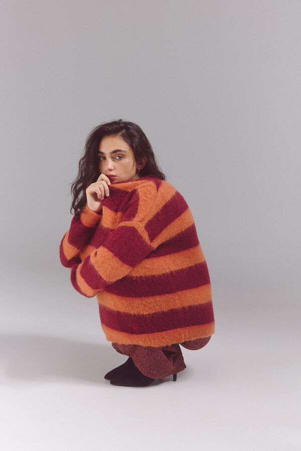 Slowlove Jersey rayas Rojo