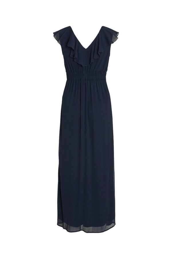 Vila Vestido de festa longo em chiffon Azul