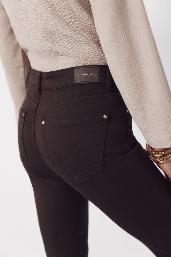 Cortefiel Jeans Sensational Skinny color Castanho