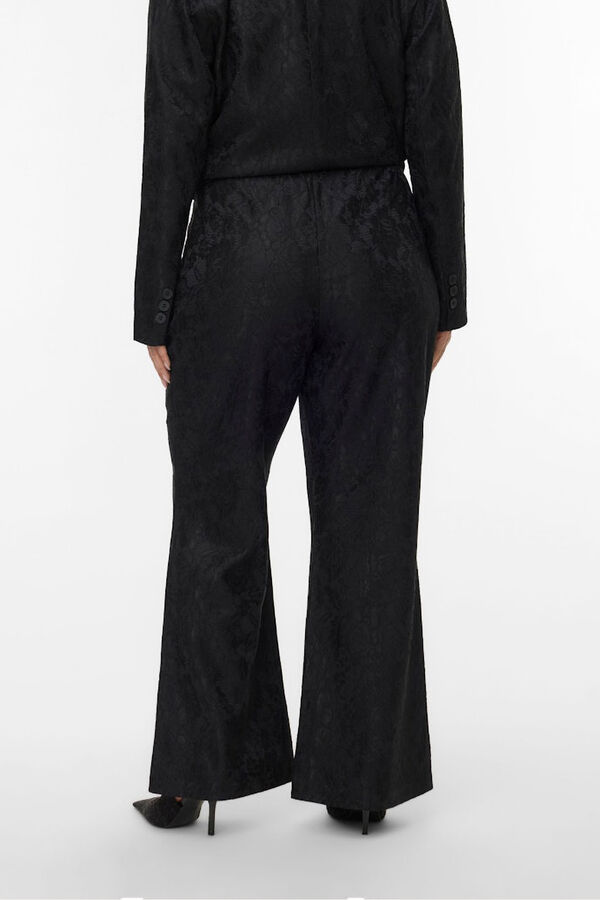Vero Moda Curve Pantal&oacute;n campana encaje talla grande Negro