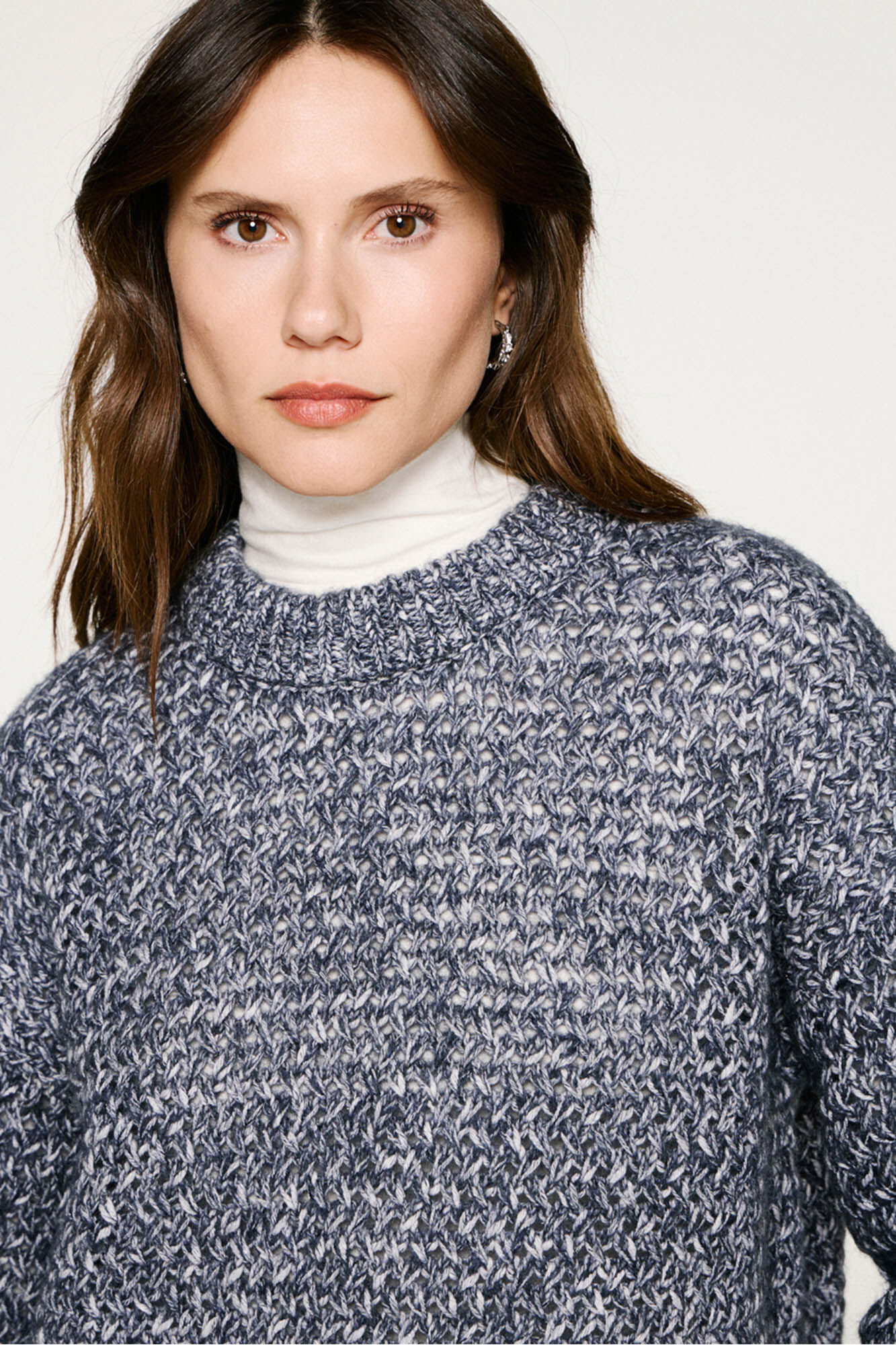 Selected Jersey lana y algod&oacute;n org&aacute;nico cuello caja