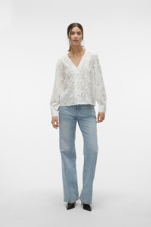 Vero Moda Top bordados Blanco