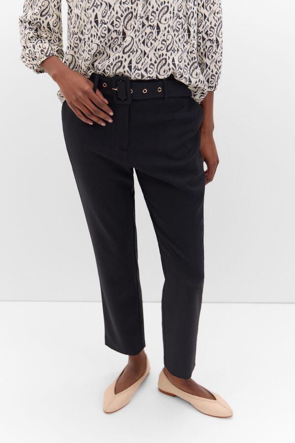 Cortefiel Cal&ccedil;as formais com cinto Preto