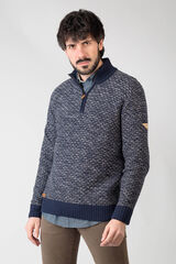 Privata Jersey b&aacute;sico de punto cuello cremallera Azul