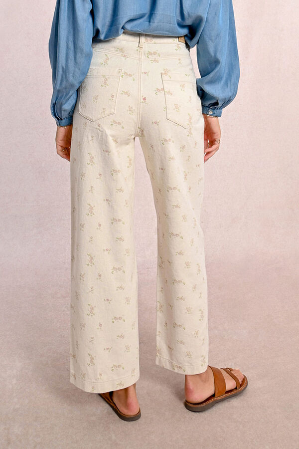 Molly Bracken Pantal&oacute;n tobillero estampado flores Estampado blanco