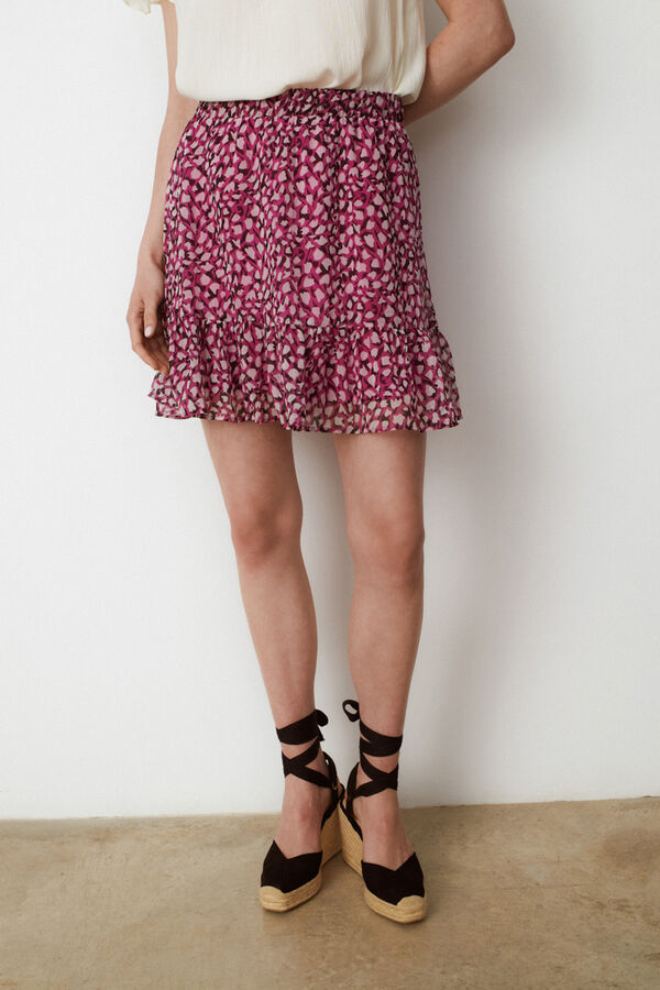 Vila Falda mini de tiro alto Total Look Vila Multicolor