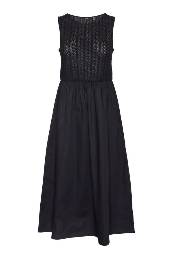 Vero Moda Vestido midi con falda de volumen Negro