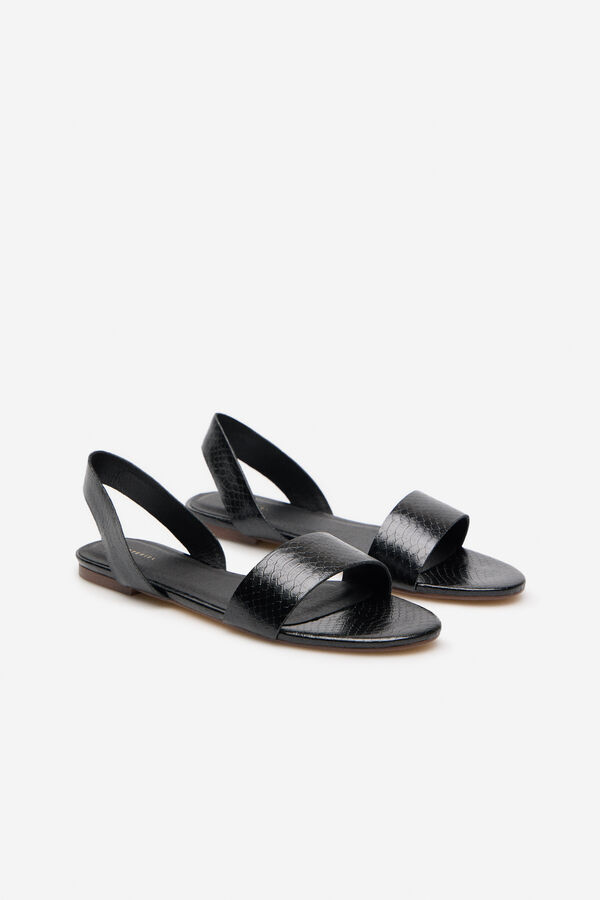 Cortefiel Sand&aacute;lia b&aacute;sica Preto