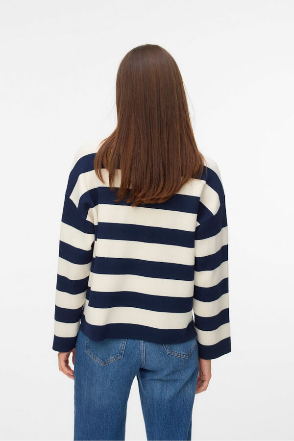 Vero Moda Jersey de punto fino cuello redondo Azul marino