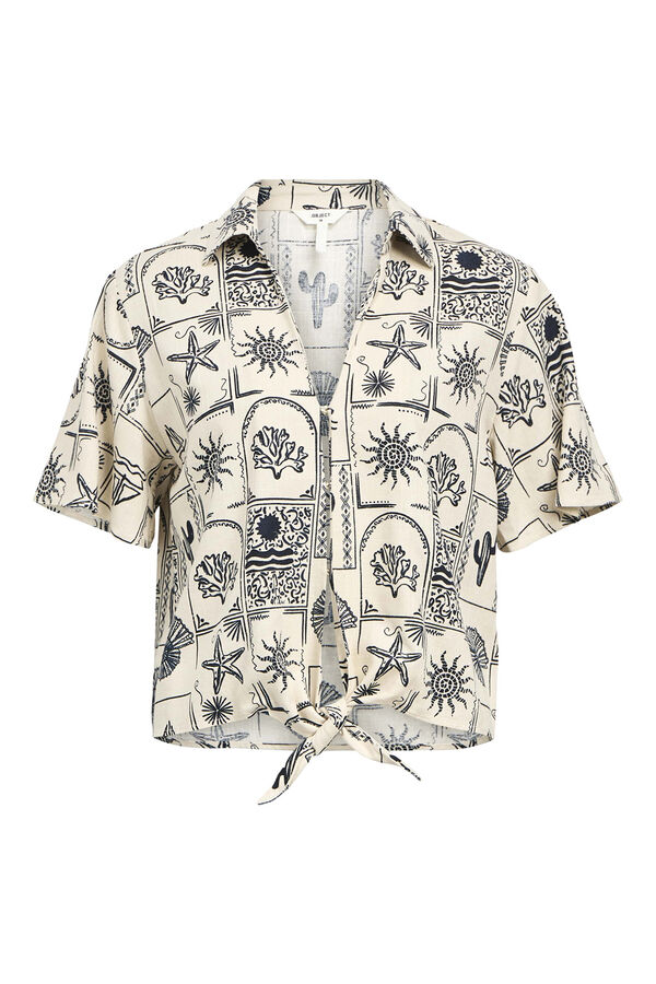 Object Camisa estampada anudada Gris