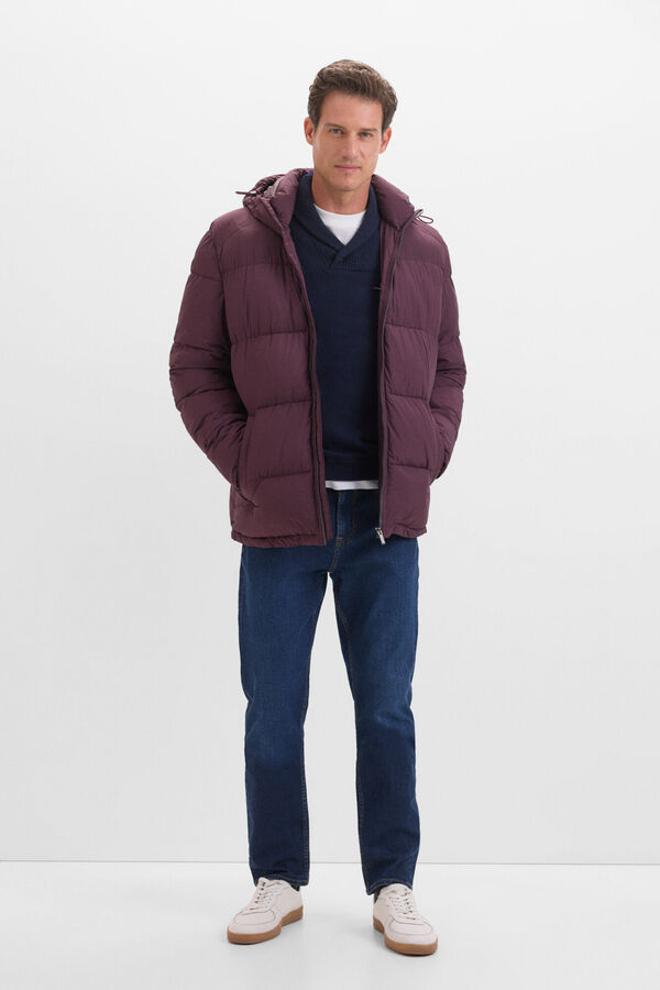 Cortefiel Cazadora acolchada Vino
