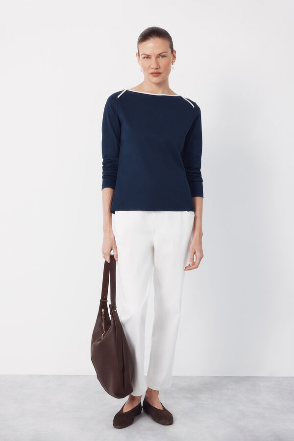 Cortefiel Jeans Easy Fit Blanco