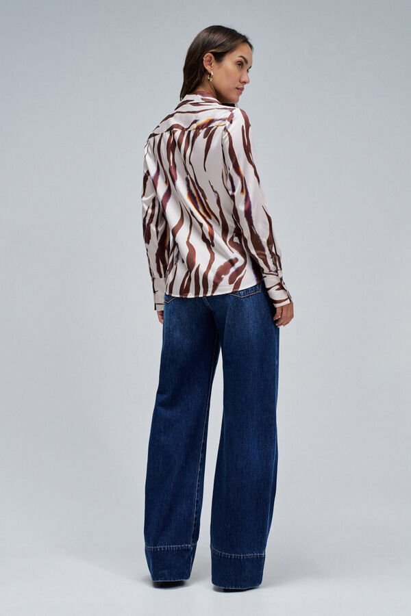 Salsa Jeans Camisa regular Marr&oacute;n